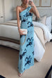 Karleedress Strapless Tube Floral Print Bodycon Maxi Dress