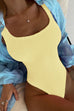 Karleedress Low Back High Cut Crinkle One Piece Swimsuit