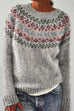 Karleedress Crewneck Color Block Pattern Pullover Sweater(in 4 Patterns)