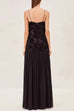 Karleedress Spaghetti Strap Floral Applique Patchwork Maxi Dress