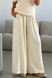 Karleedress Elastic Waist Pocketed Wide Leg Cotton Linen Pants