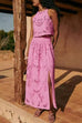 Karleedress Lace Hollow Out Slit A-line Maxi Skirt
