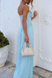 Karleedress Strapless V Neck Corset Pleated Maxi Dress