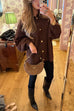 Karleedress Button Up Balloon Sleeves Sweater Cardigan