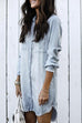 Karleedress Hot Sale Button Down Denim Shirt Dress ( 2 Colors)