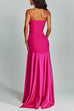Karleedress Mesh V Neck Strapless Splice Flare Maxi Party Dress