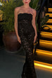 Karleedress Strapless Lace Hollow Out Bodycon Maxi Dress