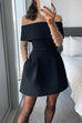 Karleedress Off Shoulder Waisted A-line Mini Dress