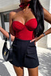 Karleedress Sweetheart Neck Strapless Bustier Bodysuit