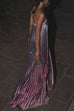 Karleedress Strapless Tube Gradient Ombre Satin Maxi Party Dress
