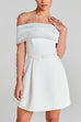 Karleedress Off Shoulder Waisted A-line Mini Dress
