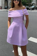 Karleedress Off Shoulder Waisted A-line Mini Dress