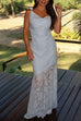 Karleedress Sleeveless Bow Shoulder Flare Maxi Dress