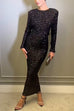 Karleedress Bow Backless Sequin Bodycon Maxi Party Dress