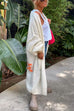 Karleedress Open Front Love and Peace Pattern Long Sweater Cardigan(in 5 Colors)
