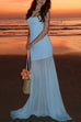 Karleedress Strapless Mesh Splice Bodycon Maxi Dress