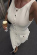 Karleedress Sleeveless Button Down Knit Bodycon Maxi Dress