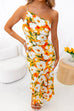 Karleedress One Shoulder High Waist Mermaid Floral Cami Dress