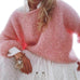 Karleedress Solid Boat Neck Fluffy Knitting Sweater