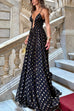 Karleedress Cut Out Polka Dot Tiered Swing Maxi Cami Dress