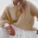 Karleedress Solid Boat Neck Fluffy Knitting Sweater
