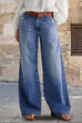 Karleedress Distressed Wide Leg Casual Leans