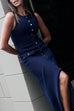 Karleedress Sleeveless Button Down Knit Bodycon Maxi Dress