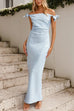 Karleedress Bow Knot Off Shoulder Maxi Party Dress
