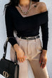 Karleedress Off Shoulder Long Sleeves Skinny Top