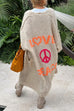 Karleedress Open Front Love and Peace Pattern Long Sweater Cardigan(in 5 Colors)