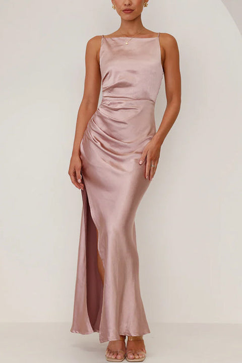 Karleedress Backless Side Slit Maxi Cami Dress