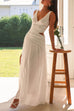 Karleedress V Neck Sleeveless Cut Out Swing Maxi Dress