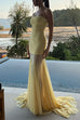 Karleedress Strapless Tube Flare Mesh Maxi Party Dress