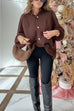 Karleedress Button Up Balloon Sleeves Sweater Cardigan