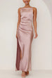 Karleedress Backless Side Slit Maxi Cami Dress