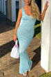 Karleedress U Neck Sleeveless Sequin Bodycon Maxi Dress
