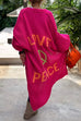 Karleedress Open Front Love and Peace Pattern Long Sweater Cardigan(in 5 Colors)