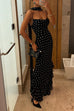 Karleedress Ruffle Hem Polka Dot Maxi Cami Dress