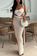 Karleedress Side Slit Knit Bodycon Maxi Skirt