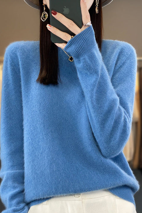 Karleedress Crewneck Solid Comfy Pullover Sweater