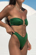 Karleedress Strapless Bandeau Top High Cut Bikini Set