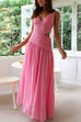 Karleedress V Neck Sleeveless Cut Out Swing Maxi Dress