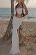 Karleedress Side Slit Knit Bodycon Maxi Skirt