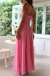 Karleedress V Neck Sleeveless Cut Out Swing Maxi Dress