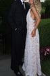 Halter Open Back High Slit Lace Cheongsam Maxi Dress