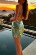 Karleedress Halter Cut Out Open Back Sequin Mini Dress