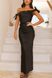 Karleedress Bow Knot Off Shoulder Maxi Party Dress