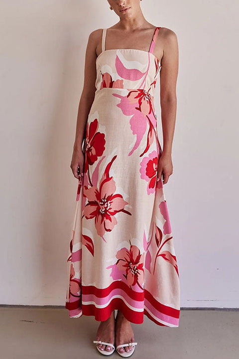 Karleedress Empire Waist Floral Print Maxi Cami Dress