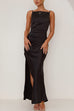 Karleedress Backless Side Slit Maxi Cami Dress