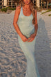 Karleedress U Neck Sleeveless Sequin Bodycon Maxi Dress